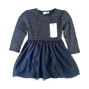 Name It Sparkly Navy Dress | 2-3Y